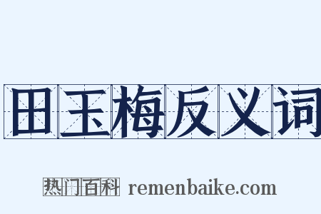 田玉梅反义词是什么意思的图片